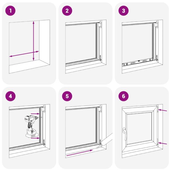 vidaXL Biele vnútorné farby okna v suteréne RISOR 70 x 70 cm – Obrázok 9