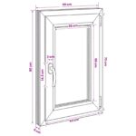 vidaXL Biele vnútorné farby okna v suteréne RISOR 50 x 80 cm – Obrázok 11