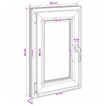 vidaXL Biele vnútorné farby okna v suteréne RISOR 50 x 80 cm – Obrázok 11