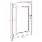vidaXL Biele vnútorné farby okna v suteréne RISOR 50 x 90 cm – Obrázok 10