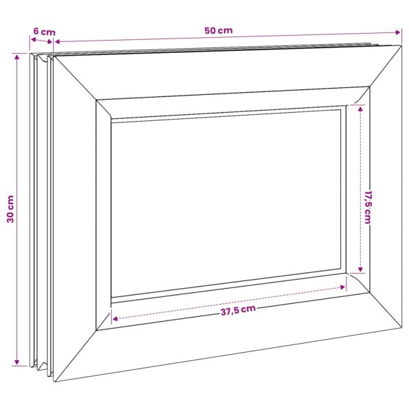 vidaXL Okno na pivnicu vnútorná farba biela RISOR 50 x 30 cm – Obrázok 8