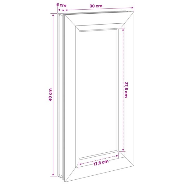 vidaXL Okno na pivnicu vnútorná farba biela RISOR 30 x 40 cm – Obrázok 8
