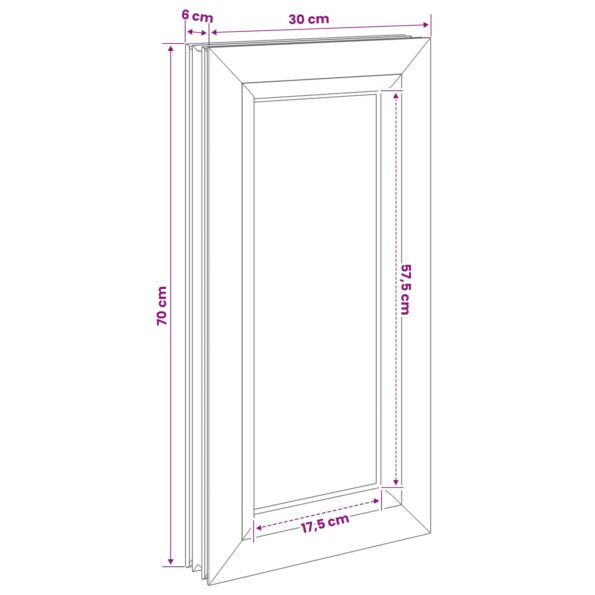 vidaXL Okno na pivnicu vnútorná farba biela RISOR 30 x 70 cm – Obrázok 8