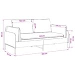 vidaXL 2-miestna pohovka Tmavosivá 188 x 81 x 89 cm Látka – Obrázok 11