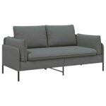 vidaXL 2-miestna pohovka Tmavosivá 188 x 81 x 89 cm Látka – Obrázok 2