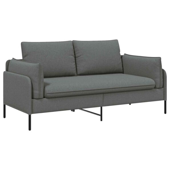 vidaXL 2-miestna pohovka Tmavosivá 188 x 81 x 89 cm Látka – Obrázok 2