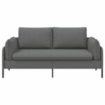 vidaXL 2-miestna pohovka Tmavosivá 188 x 81 x 89 cm Látka – Obrázok 3