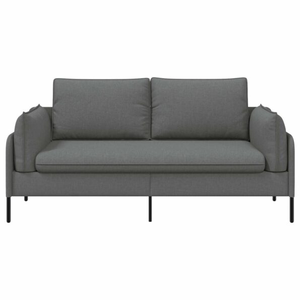vidaXL 2-miestna pohovka Tmavosivá 188 x 81 x 89 cm Látka – Obrázok 3