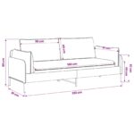 vidaXL 3-miestna pohovka Tmavosivá 222 x 81 x 89 cm Látka – Obrázok 11