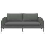 vidaXL 3-miestna pohovka Tmavosivá 222 x 81 x 89 cm Látka – Obrázok 3