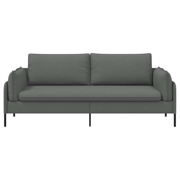 vidaXL 3-miestna pohovka Tmavosivá 222 x 81 x 89 cm Látka – Obrázok 3