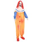 vidaXL Halloweensky strašidelný klaun SPOOKA Žltá a modrá – Obrázok 2