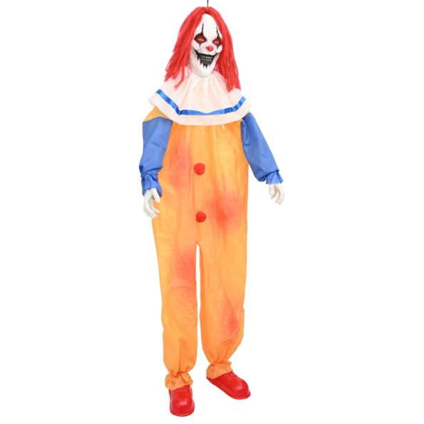 vidaXL Halloweensky strašidelný klaun SPOOKA Žltá a modrá – Obrázok 2