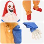vidaXL Halloweensky strašidelný klaun SPOOKA Žltá a modrá – Obrázok 6