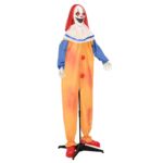 vidaXL Halloweensky strašidelný klaun SPOOKA Žltá a modrá – Obrázok 2
