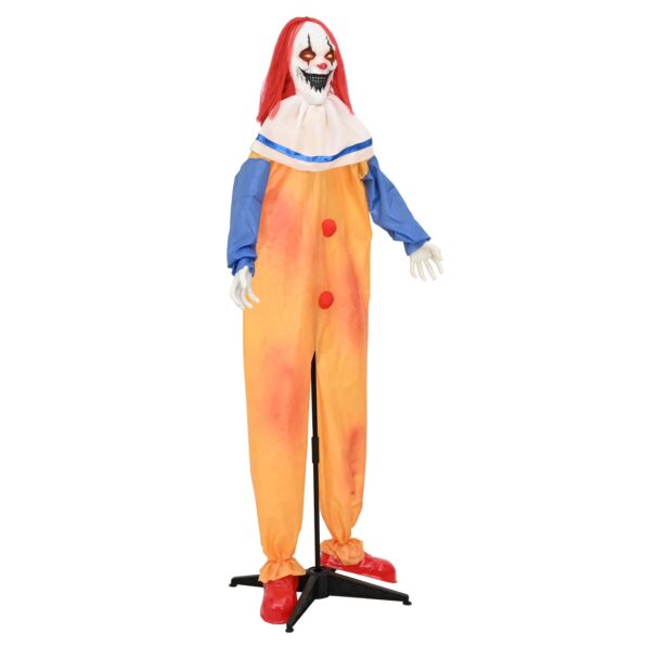 vidaXL Halloweensky strašidelný klaun SPOOKA Žltá a modrá – Obrázok 2