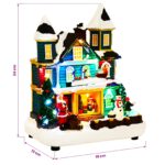 vidaXL Vianočná dedinka so saňami SALO 19 x 13 x 24 cm Živica – Obrázok 8
