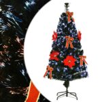 vidaXL Vianočný stromček s optickými vláknami 120 cm 12 LED – Obrázok 2