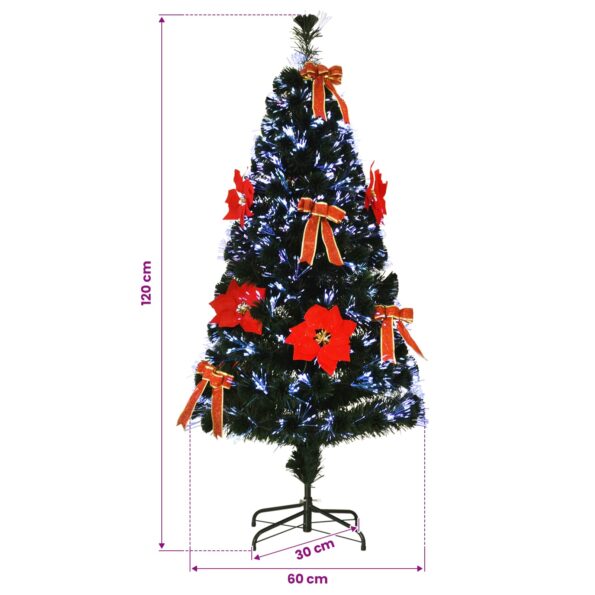 vidaXL Vianočný stromček s optickými vláknami 120 cm 12 LED – Obrázok 9