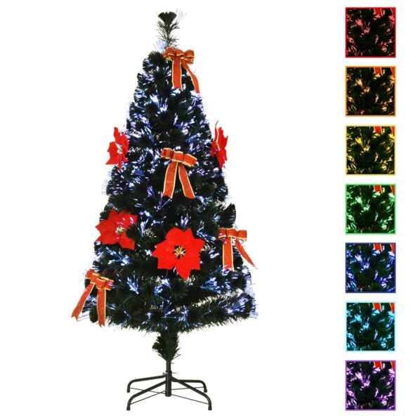 vidaXL Vianočný stromček s optickými vláknami 150 cm 24 LED – Obrázok 7