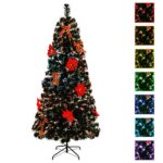 vidaXL Vianočný stromček s optickými vláknami 180 cm 24 LED – Obrázok 7