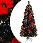 vidaXL Vianočný stromček s optickými vláknami 210 cm 24 LED – Obrázok 2