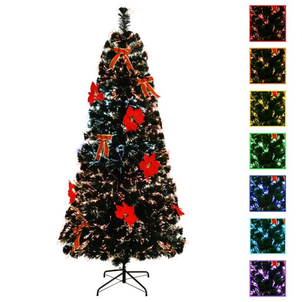 vidaXL Vianočný stromček s optickými vláknami 210 cm 24 LED – Obrázok 7