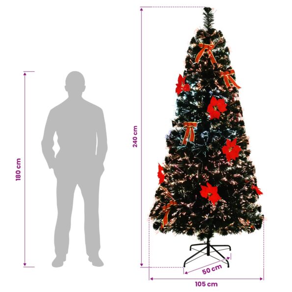vidaXL Vianočný stromček s optickými vláknami 240 cm 36 LED – Obrázok 9