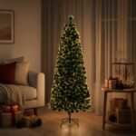 vidaXL Vianočný stromček s optickými vláknami 120 cm 12 LED