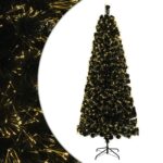vidaXL Vianočný stromček s optickými vláknami 120 cm 12 LED – Obrázok 2