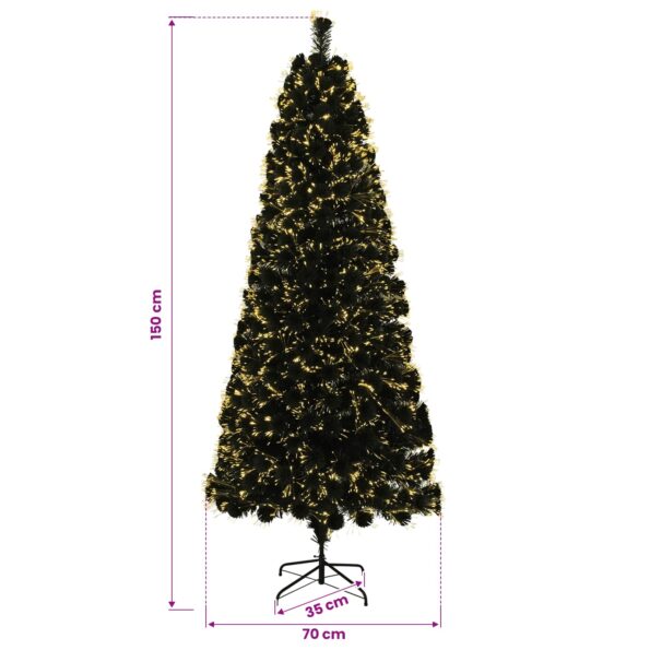 vidaXL Vianočný stromček s optickými vláknami 150 cm 24 LED – Obrázok 8