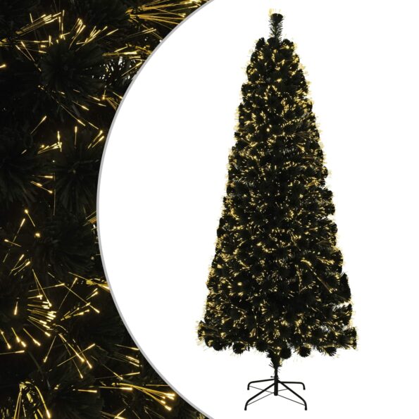 vidaXL Vianočný stromček s optickými vláknami 210 cm 24 LED – Obrázok 2