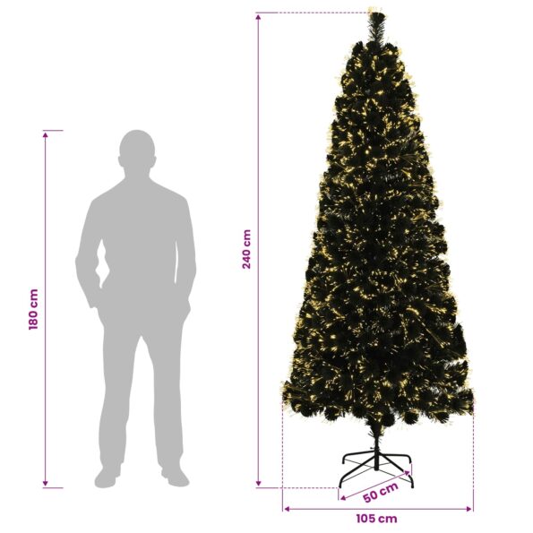 vidaXL Vianočný stromček s optickými vláknami 240 cm 36 LED – Obrázok 8