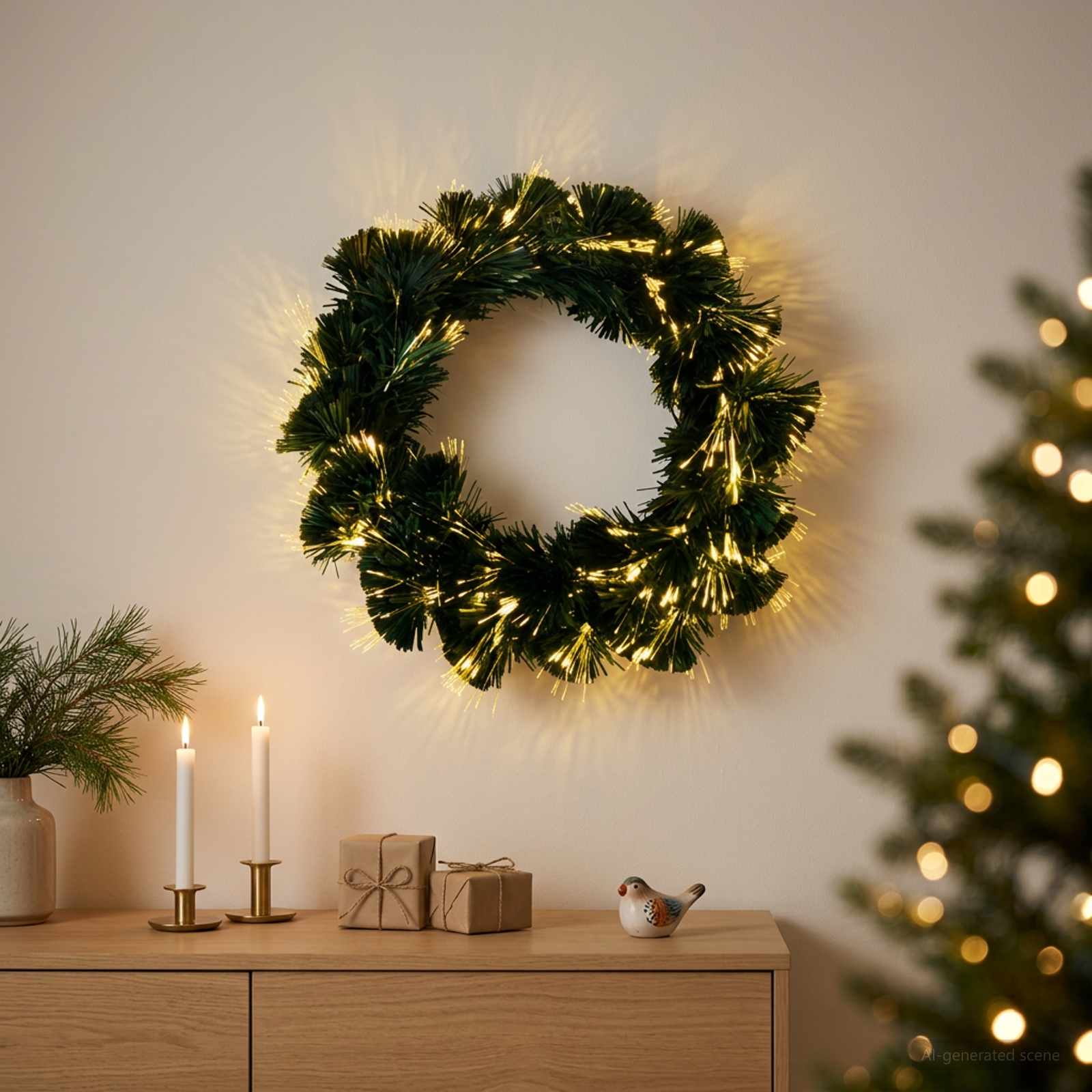 42049532_1.jpg vidaXL Vianočná girlanda 24 LED Teplá biela PVC – Obrázok 1