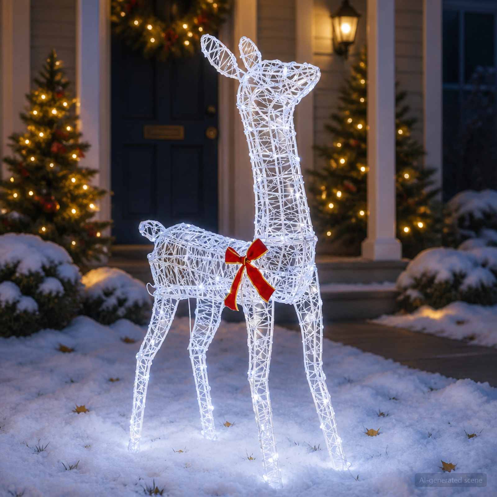 42049642_1.jpg vidaXL 3D Vianočný sob LOVIISA 110 LED Studená biela 70 x 26 x 100 cm – Obrázok 1