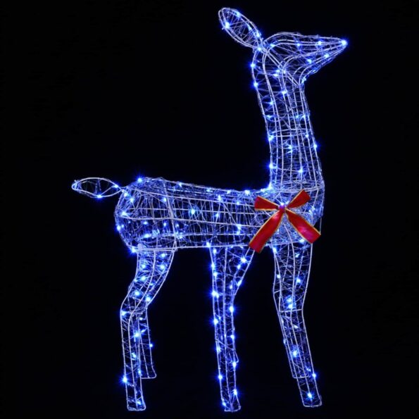 vidaXL 3D Vianočný sob LOVIISA 110 LED Modrá 70 x 26 x 100 cm – Obrázok 4