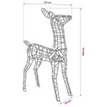 vidaXL 3D Vianočný sob LOVIISA 110 LED Modrá 70 x 26 x 100 cm – Obrázok 6