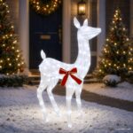 vidaXL 3D Vianočný sob LOVIISA 110 LED Studená biela 70 x 26 x 100 cm – Obrázok 3