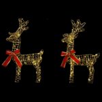 vidaXL 3D Vianočný sob LOVIISA 2 ks 80 LED Teplá biela – Obrázok 5