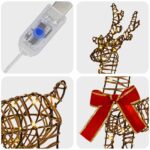 vidaXL 3D Vianočný sob LOVIISA 2 ks 80 LED Teplá biela – Obrázok 6