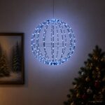 vidaXL Vianočný špic 96 LED Modrá Priemer 30 x 32 cm – Obrázok 3