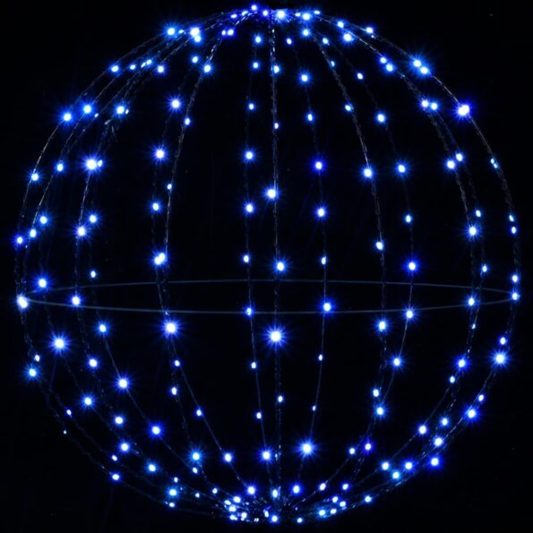 vidaXL Vianočný špic 96 LED Modrá Priemer 30 x 32 cm – Obrázok 4