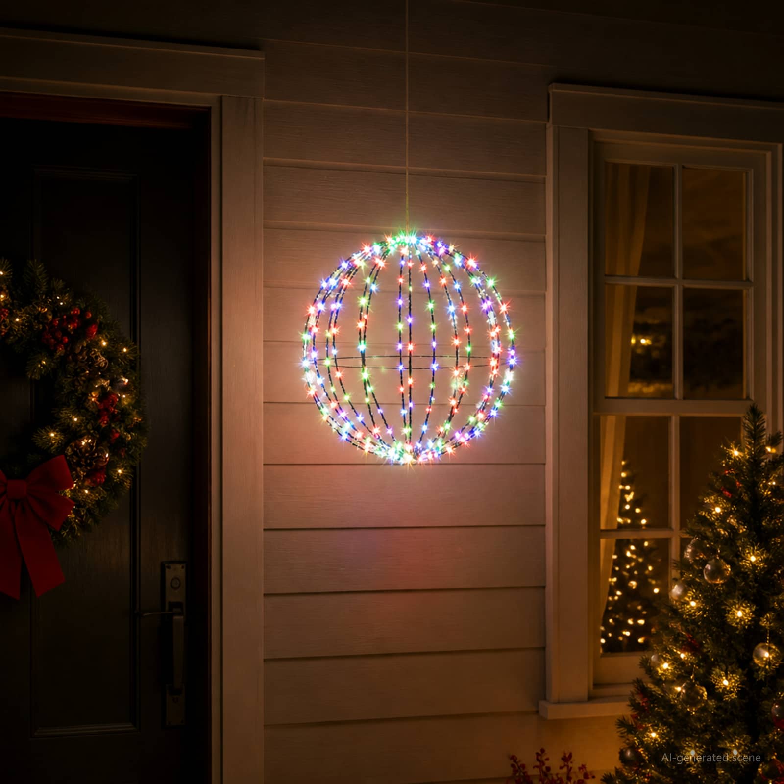 42049726_1.jpg vidaXL Vianočný špic 96 LED Viac farieb Priemer 30 x 32 cm – Obrázok 1