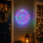 vidaXL Vianočný špic 96 LED RGB Priemer 30 x 32 cm