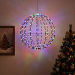 vidaXL Vianočný špic 96 LED RGB Priemer 30 x 32 cm – Obrázok 3
