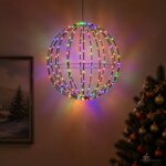 vidaXL Vianočný špic 120 LED RGB Priemer 40 x 42 cm