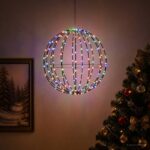vidaXL Vianočný špic 192 LED RGB Priemer 60 x 63 cm