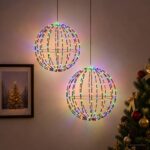 vidaXL Vianočný špic 2 ks 192 LED RGB Priemer 30 x 32 cm