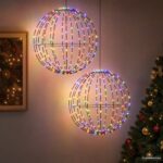 vidaXL Vianočný špic 2 ks 384 LED RGB Priemer 60 x 63 cm