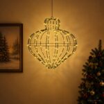 vidaXL Vianočný špic 192 LED Teplá biela Priem. 40 x 40 cm – Obrázok 3